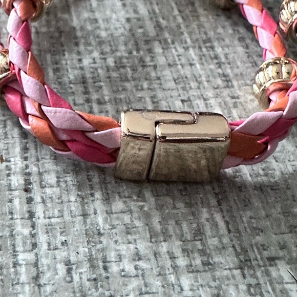 Napier Pink and Gold Braided Bracelet Size 6 - Picture 4 of 7
